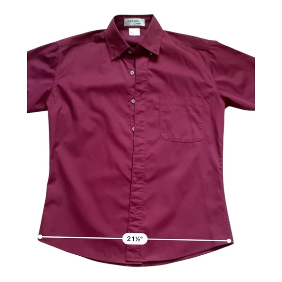 DOC& Amelia Maroon formal button down shirt NWOT Men’s S - Picture 14 of 16